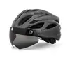 Capacete de Ciclismo Respirável HONGBAOHUA com Óculos Magnéticos, Capacete de Segurança Ajustável para Bicicleta de Estrada e Montanha