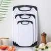 Conjunto de Três Peças de Tábuas de Corte Dupla Face Feitas de Palha de Trigo para Cozinha Doméstica, Acampamento ao Ar Livre e Uso Privado, Plástico Antiderrapante e Resistente a Mofo