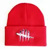 Gorro de Esquí Hip-Hop Estilo Nuevo Europeo y Americano, Gorro de Punto Bordado Dead by Daylight, Gorro de Lana Monocromático Personalizado