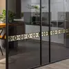 Pegatinas Doradas para Puertas de Vidrio Correderas de Cocina, Tiras Decorativas para Oficina, Pegatinas de Pared, Tiras Anticolisión