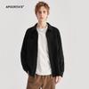 Camisa de Pana Nueva Otoño/Invierno para Hombre APO Chaqueta Camisa de Manga Larga con Cremallera y Solapa Suelta de Alto Sentido para Hombre