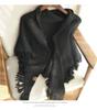 Bufanda Casual para Mujer Wandering Sense Cachemira Borla Tejida Triángulo Combinable Chal Cálido Bufanda Multifuncional