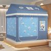 Clase a Tienda Cama Casa Pequeña con 3 Puertas, Castillo Yurta para Niños, Opaca, Protección Inferior, Mosquitera Anticaídas, Artefacto Separador de Cama