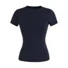 Ropa de Mujer al por Mayor Transfronteriza Moda Nueva Primavera 2026 Camiseta Versátil de Cuello Redondo Top de Manga Corta Nuevo Primavera 2026