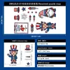 4 de Julio Día de la Independencia Americana Enano Águila Calva Pegatina Electrostática Ventana de Vidrio Decoraciones de Atmósfera Festiva