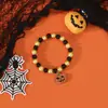 Pulseira de Halloween com Cartas Mais Vendida Transfronteiriça Pingente de Gota de Óleo Abóbora Maligna Fantasma Pulseira Presente para Melhor Amiga