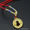 Shun Xin atacado Pingente de cinnábrio Jin Fulu pingente de metal imitação de ouro para homens e mulheres com pingente de chaveiro de personalidade criativa