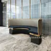 Sofá de Cabine Semicircular de Aço Inoxidável de Luxo Leve para Celebridades da Internet, Conjunto de Mesa e Cadeiras Comerciais para Restaurante de Hot Pot