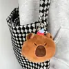 Linda y Adorable Peluche de Capibara Monedero, Bolsa de Almacenamiento de Muñeco de Capibara, Bolsa para Labial, Bolsa para Auriculares y Cables de Datos