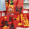 2026 Nuevo Estilo Cubo de la Fortuna Flor Festiva Bolsa de Regalo Tote 350g Engrosada Gato de la Suerte Ventana de Tarjeta Blanca