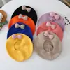 Chapéu de Bebê 6-36 Meses Boina Infantil para Crianças Bebê Menina Outono e Inverno Estilo Coreano Chapéu de Pintor de Lã Tricotado Chapéu da Moda
