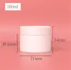 Pote de máscara de lama para olhos de camada dupla branco 5/10/30/250g frasco de creme fosco frasco dispensador cosmético PP