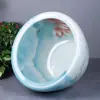 Fabricante de aquários de cerâmica azul claro de Jingdezhen personaliza aquários para varanda, tanques para nenúfares e lótus, e tanques para plantas verdes em pátios externos