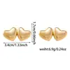 Brincos Geométricos Plissados Europeus e Americanos Transfronteiriços para Mulheres, Brincos Exagerados da Moda em Aço Inoxidável com Personalidade, Brincos Triangulares Exquisitos