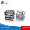 Conector de porta USB fêmea de plugue reto vertical de camada dupla AF180 graus para venda por atacado de fábrica 10,5 mm plug-in