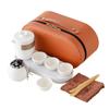 Set de Té para Viaje al Aire Libre Portátil Pequeño Set Viaje Una Tetera Cuatro Tazas Camping Taza Rápida Portátil Preparación de Té al Aire Libre