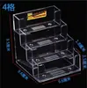 Porta Cartão de Visita Acrílico Suporte de Cartão de Visita Caixa de Armazenamento de Cartão de Visita Multicamada Suporte de Cartão de Visita de 3 Camadas Seis Compartimentos Compartimento Único Rack de Cartão de Visita de Oito Compartimentos