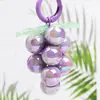 Cadena para teléfono móvil de cuentas acrílicas redondas de 16 mm con agujero recto, sonido de cascabel, accesorios de joyería de cuentas sueltas, nueva