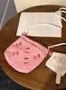 Bolsa de lona de manzana dulce y linda para niñas, nuevo modelo de verano 2026, alto atractivo estético, moderna, casual, bandolera de gran capacidad
