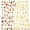 Atacado liga 100 peças Natal Dourado KC Pingente gota de óleo Acessórios de cabelo Pulseira Colar Acessórios DIY para celular