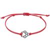 Novo bracelete quente de pata de gato cachorro, tecido com fio de cera, pegadas de animais de estimação, corda de mão simples para mulheres, combina com tudo, em estoque