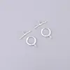 Plata Esterlina S925 Cierre Clásico Redondo Ondulado Pequeño Ot Accesorio Conector de Extremo para Pulsera DIY Artesanía Fina Vintage
