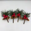 Colgantes de Frutas Rojas Decoraciones Navideñas Transfronterizas Piñas Ramas de Pino DIY Hecho a Mano Creativo Fruta de la Paz Empaque Caja de Regalo Accesorios