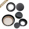 Fabricante Produce Sartén para Tarta de Frutas de Acero al Carbono Antiadherente Molde para Mini Pasteles de 3/4/ 5 Pulgadas Crisantemo Base Extraíble Molde para Pay Molde para Tartaletas de Huevo