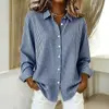 Estilo Europeo 2026 Nueva Versátil Camisa de Cuadros de Manga Larga con Solapa para Mujer Moda Tendencia Cuatro Estaciones Europea y Americana Ropa para Mujer