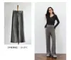 Pantalones de Cachemir Súper Cálidos 26 Invierno Mujer Nuevo Cachemir Sintético Engrosado de Cintura Alta Rectos de Pierna Ancha Casuales para Mujer