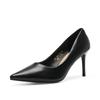 ZHR Tacones de Aguja Zapatos de Mujer 2025 Nuevo Punta Fina Boca Baja Zapatos Individuales Temperamento Sexy Zapatos de Mujer Resistentes al Desgaste