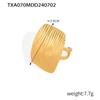 Aretes de Anillo Cuadrado Simple Transfronterizo Europeo y Americano Traje Joyería de Venta Caliente Acero de Titanio Chapado en Oro