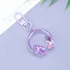 Llavero de Auriculares Estéreo de Caramelo Colorido Acrílico Colgante Popular Personalizado de Auriculares Decoración para Teléfono Móvil Mochila