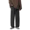 Pantalones Cargo de Algodón Lavado para Pareja Otoño e Invierno Pantalones de Pierna Recta Estampados con Letras Casuales Sueltos Pierna Ancha JW107-P50