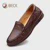 Zapatos Ram para Mujer, Zapatos Pequeños de Cuero, Mocasines Suaves, Planos Estilo Británico de Piel Genuina, Slip-Ons de Suela Plana, Zapatos de Mamá