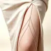 Jóias transfronteiriças europeias e americanas casuais simples corrente fina corrente de perna de camada dupla menina quente boate Disco corrente de corpo feminina atacado de fábrica