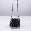Bolsa Transversal Mini Fones de Ouvido Trançados de Acrílico Corrente de Batom Popular Tendência Casual Feita à Mão com Contas