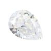 Anillo de piedra desnuda de circonita cúbica blanca con corte de flor de hielo en forma de pera de 9A con diamante de alto carbono y circonita blanca en forma de gota. Piedra principal.