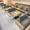 Certificado de Ignifugidad Norma Británica BS7176 Sofá tipo cabina para almacenamiento de pared, respaldo estrecho para casa de té estilo Hong Kong, restaurante y uso comercial