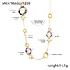 Rueda de la fortuna estilo europeo y americano acero inoxidable acrílico círculo estampado de leopardo suéter largo collar cruz joyería transfronteriza venta al por mayor