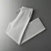 Nuevos Pantalones de Lana para Hombre 2025 para Uso al Aire Libre, Pantalones Gruesos de Pierna Recta, Pantalones Casuales de Pierna Ancha con Bloques de Color, Pantalones Largos de Cachemira Tejidos