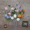 Flores de Rosa Artificiales de Seda de Alta Gama con Múltiples Cabezas para Decoración del Hogar y Exteriores