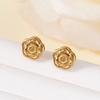 TOHM Diseño de Nicho Pendientes de Flor de Alta Gama No Alérgicos Acero Inoxidable Moda Pendientes Sencillos de Rosa