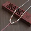Corda para Colar Pingente de Jade e Jade Hetian DIY Delicada, Cordão de Corrente de Pescoço de Cristal para Joias Exquisitas Ajustável