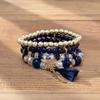 Pulseira de Contas de Cristal Estilo Boêmio para Homens e Mulheres, Design Estilo Ins, Pulseira Elástica Empilhável, Fornecimento Transfronteiriço