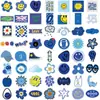 59 Adesivos de Graffiti Sorriso Azul para Decorar Guitarra Mala DIY Criativo à Prova d'Água Transfronteiriço Estilo Quente
