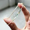 Design estilo coreano nicho moda anel com incrustação de cristal deslocamento diário versátil estilo simples nicho luxo leve pulseira personalizada