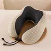 Almohada de Espuma Viscoelástica de Color Sólido en Forma de U, Almohada Redonda de Viaje para el Cuello, Almohada de Espuma Viscoelástica en Forma de U al por Mayor con Impresión de Logo
