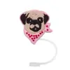 Nuevo protector de pajita de cachorro de dibujos animados tapa de pajita de 10 MM tapón de polvo de silicona decoración de pajita de fiesta de dibujos animados linda cruz