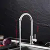 Grifo de Cocina Universal Giratorio de Tubo Único para Lavabo de Verduras Purificador de Agua para Fregadero Grifo Monomando Frío de Acero Inoxidable para Balcón